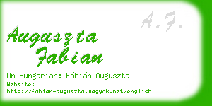 auguszta fabian business card