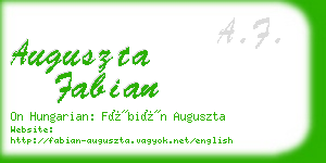 auguszta fabian business card